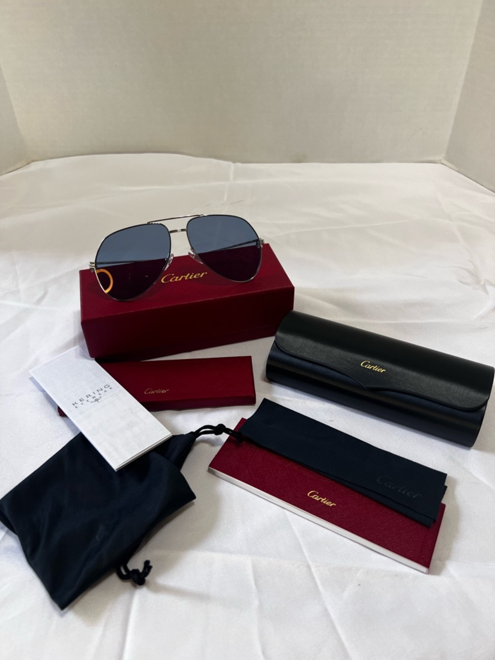 NEW CARTIER  CT0110S 006 PREMIERE DE BLUE PILOT UNISEX  SUNGLASSES